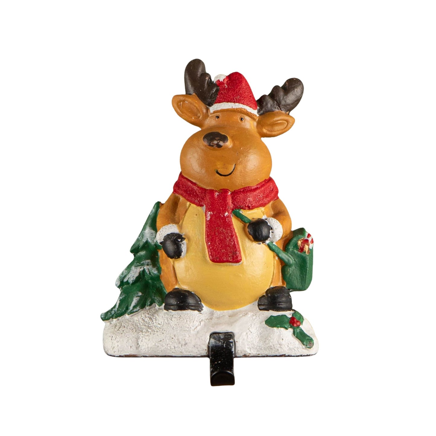 13cm Premier Christmas Stocking Hanger Decoration in Reindeer Design