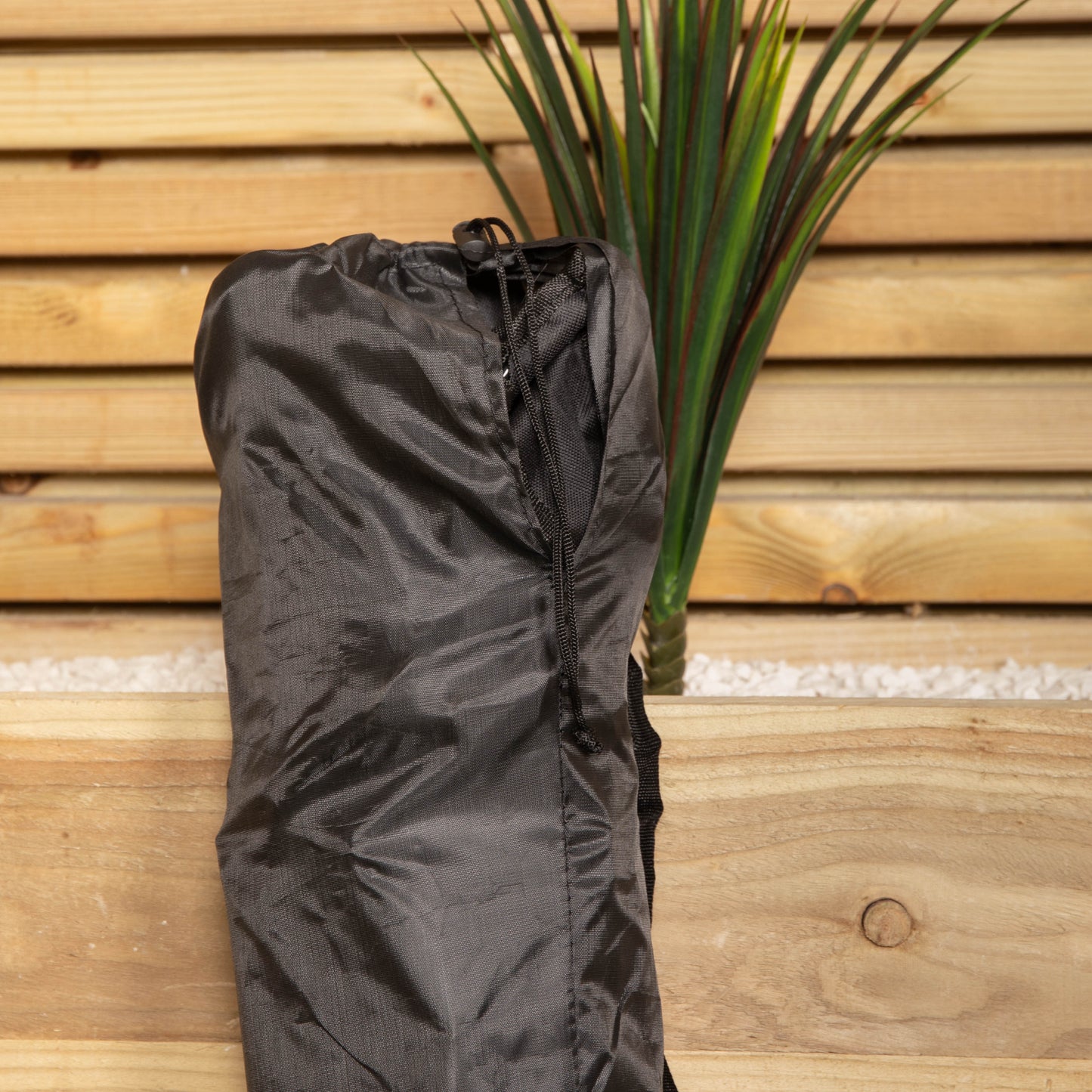 Outdoor Black Lightweight Foldable Canvas Chair with Cup Holder and Carry Case