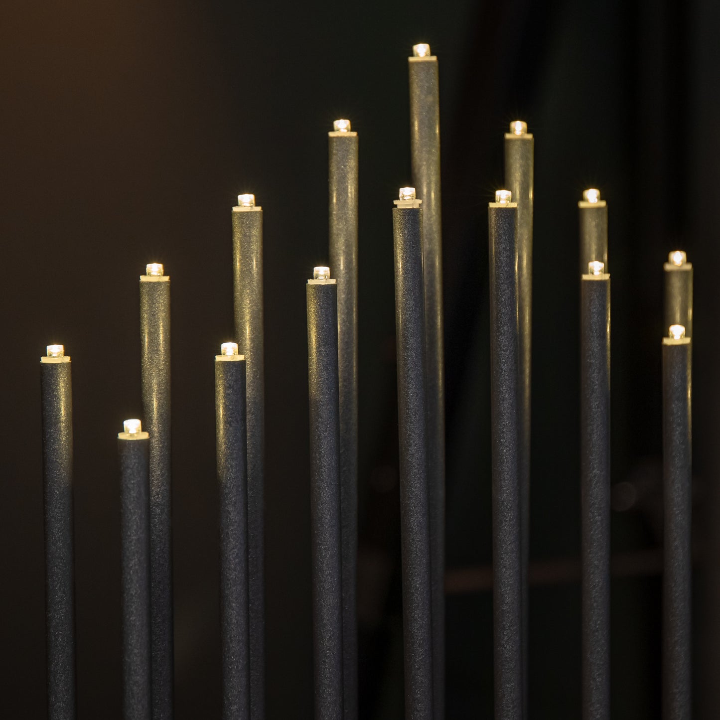 29cm Battery Operated Light up Silver Christmas Candle Bridge with 17 LEDs