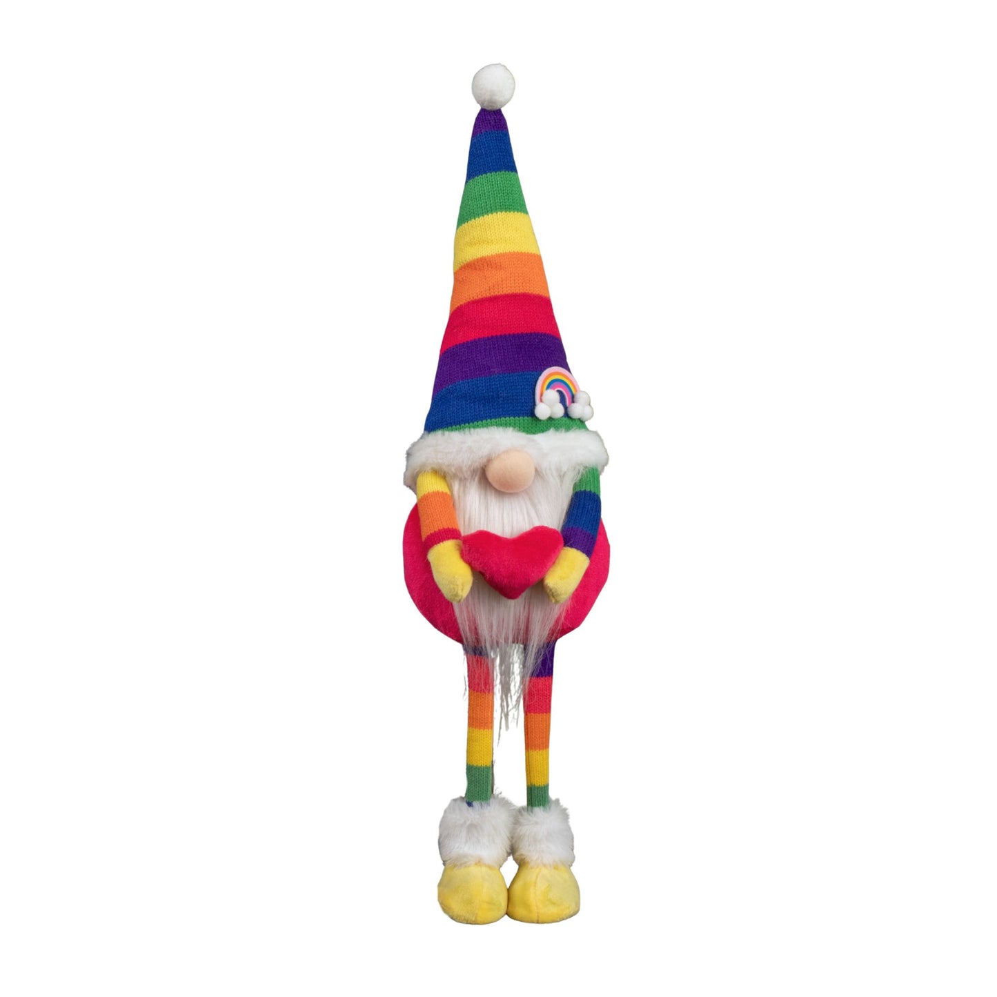 55cm Standing Plush Rainbow Christmas Gonk Decoration