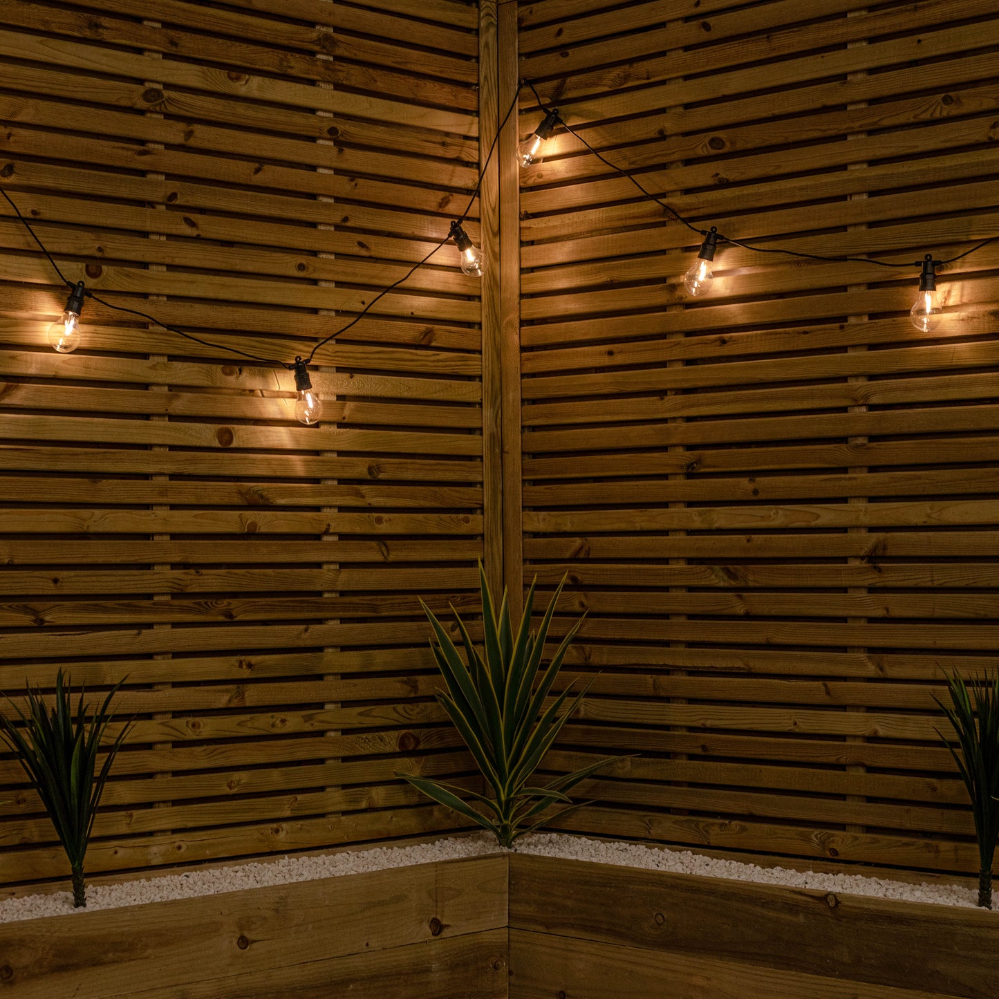 Set of 10 Indoor Outdoor Connectable Festoon Lights with Warm White LEDs