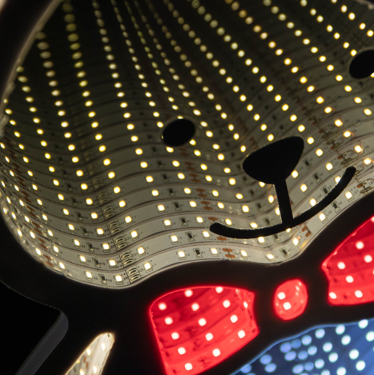 60cm Light up Teddy Bear in Santa Hat Christmas Infinity Decoration with LEDs