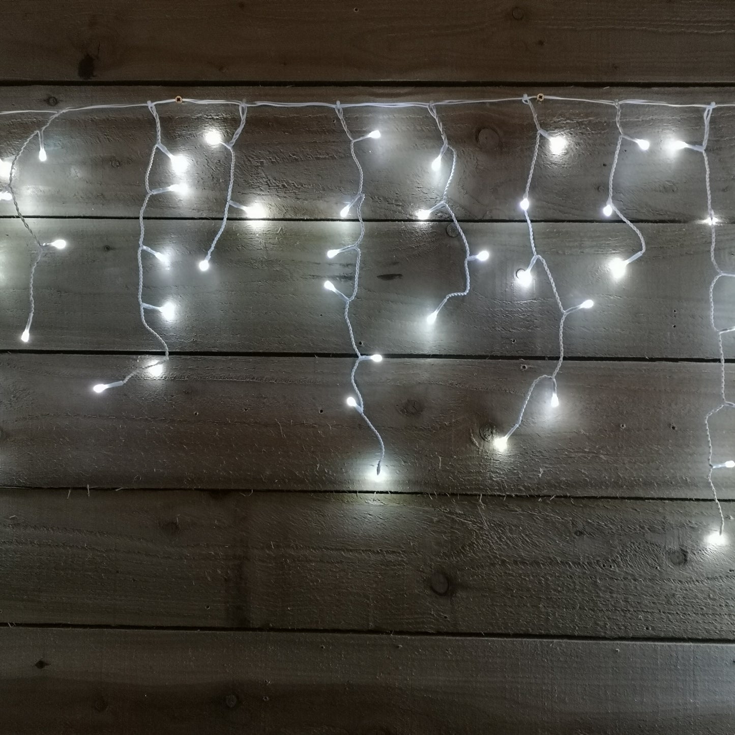 300 LED 7.5m Premier Christmas Outdoor 8 Function Icicle Lights in Cool White