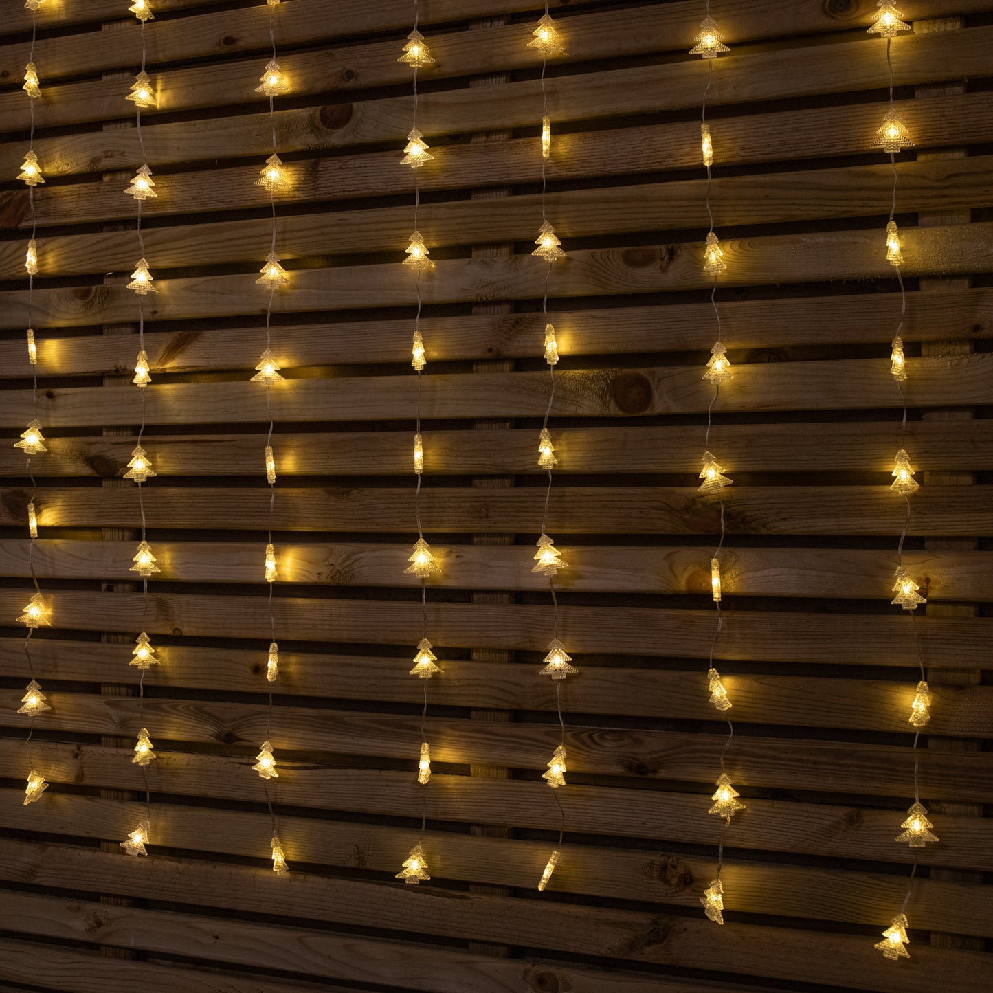 1.2 x 1.2m Light up Christmas Tree Curtain Lights with 108 Warm White LEDs