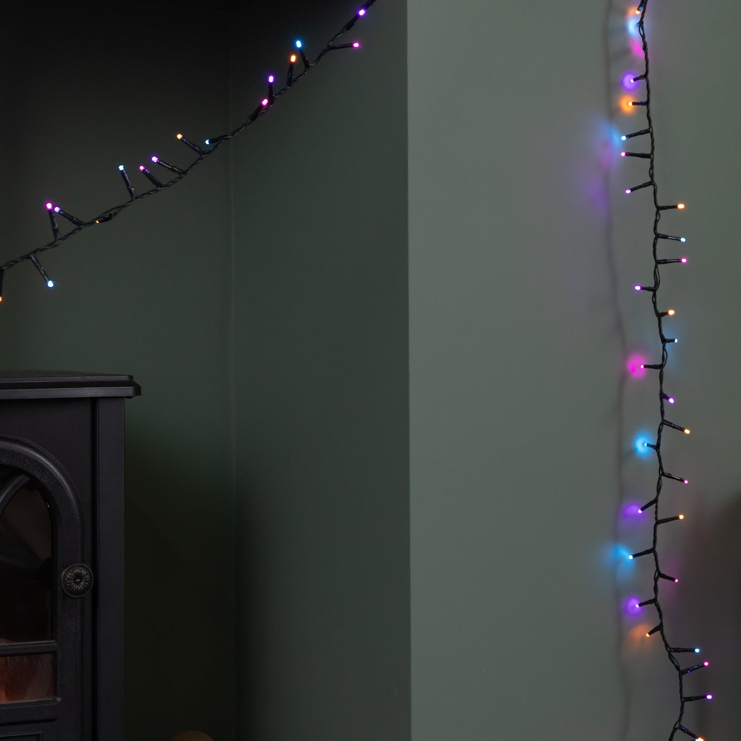 Factory Seconds: 6m 240 LED TreeBrights Multi-Action Christmas String Lights with Timer in Rainbow