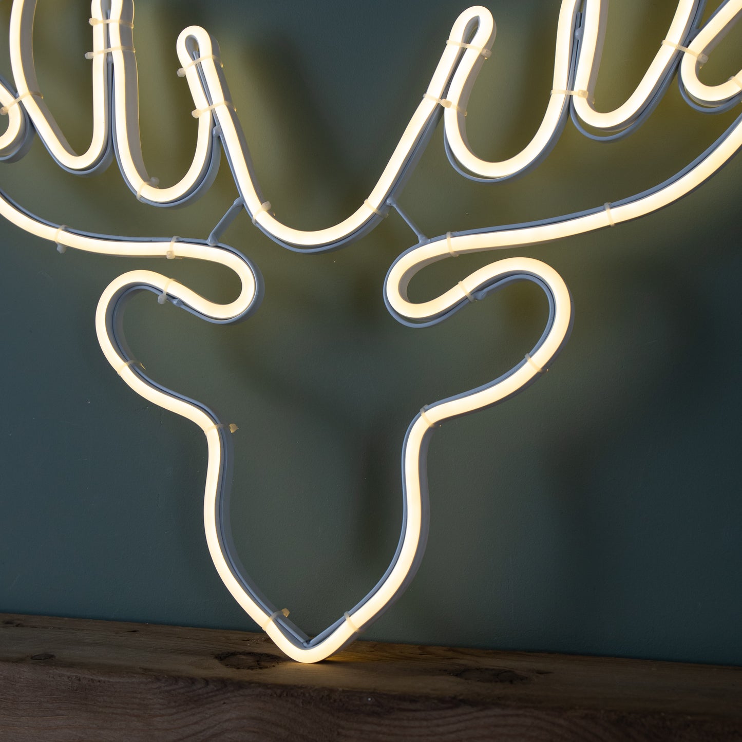 58cm Light up Neon Flex Christmas Reindeer Head with Warm White LEDs