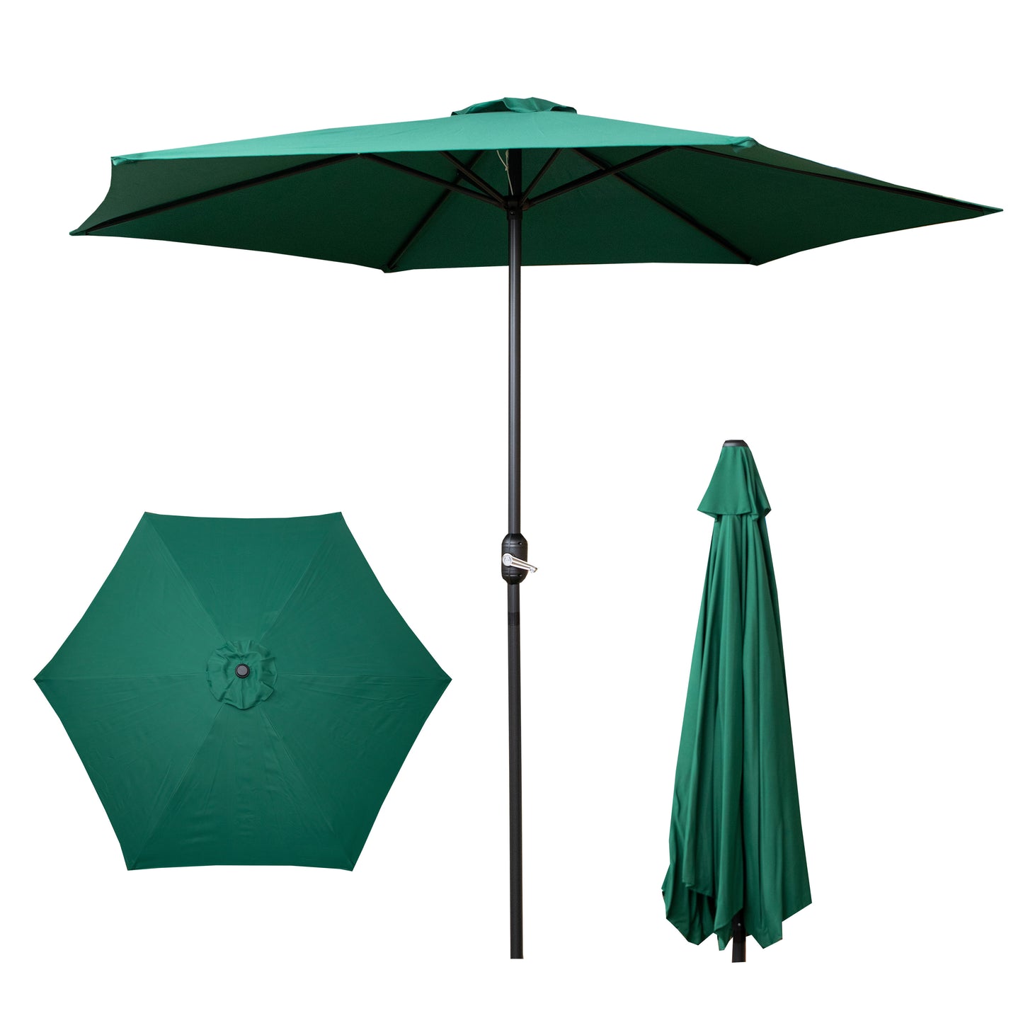 Samuel Alexander 2.7m Havana Garden Patio Parasol with Crank Handle in Green