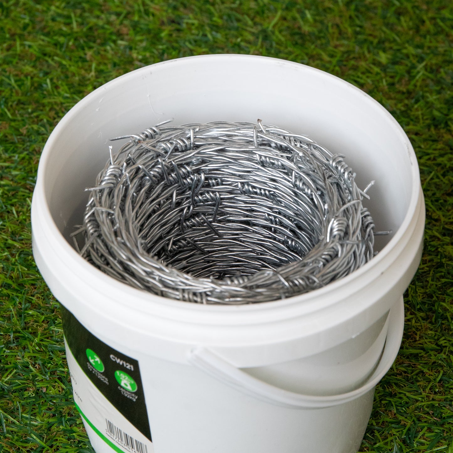 30m x 1.7mm Security Barbed Wire in Plastic Carry Storage Tub