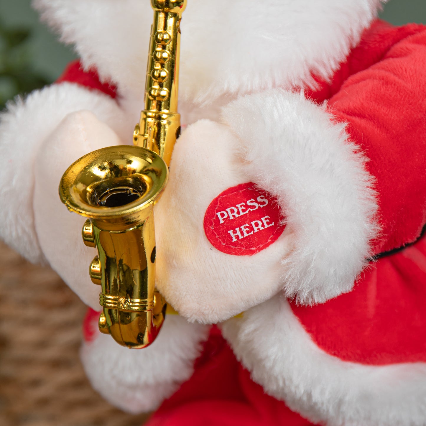 35cm Battery Operated Animated Dancing Santa with Saxophone Christmas Decoration