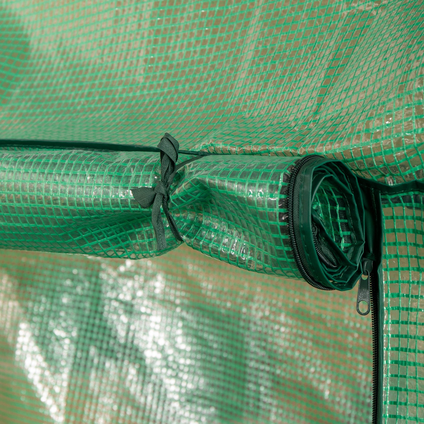 1.5m x 1m Outdoor Greenhouse for Plants with Steel Frame and Protective PE Cover