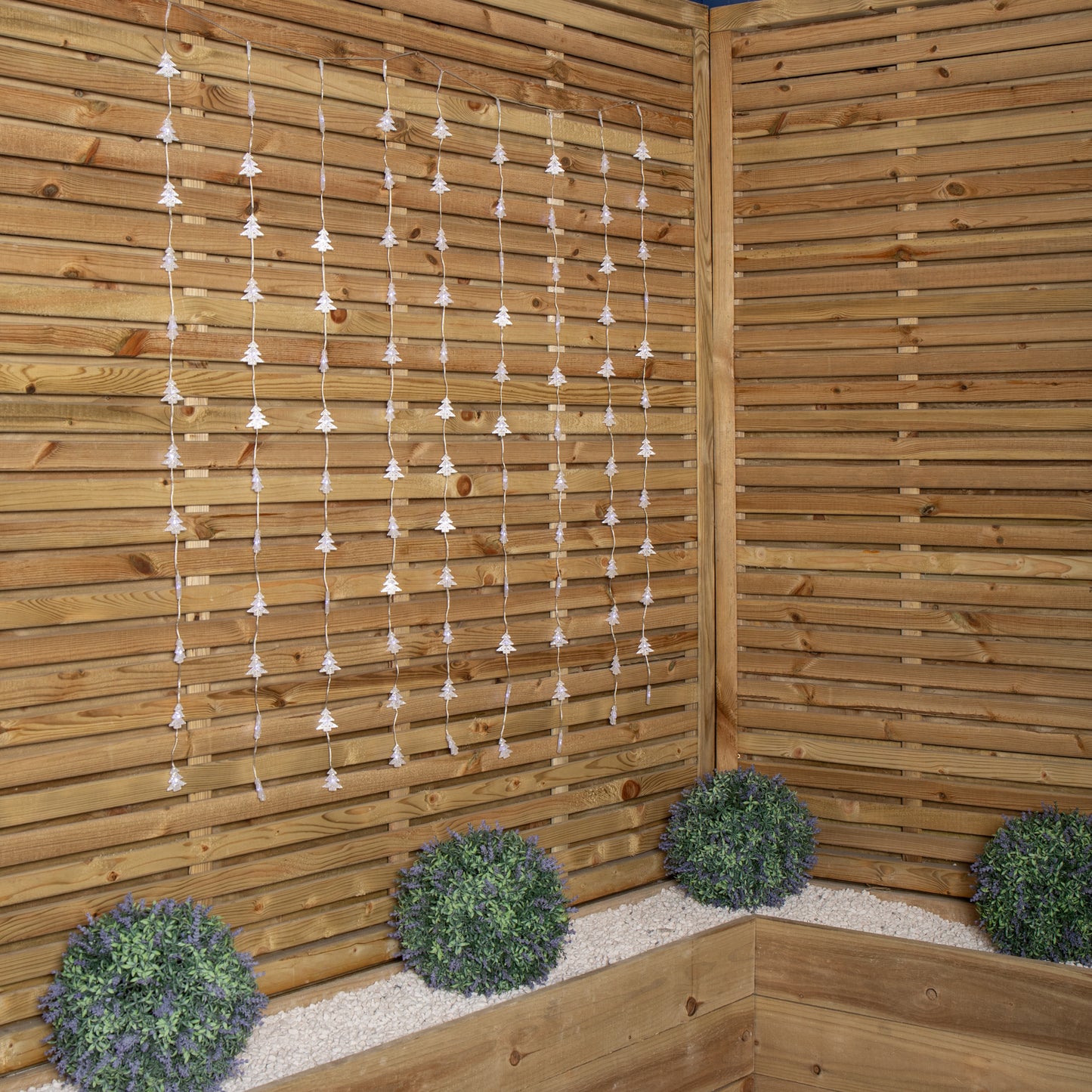 1.2 x 1.2m Light up Christmas Tree Curtain Lights with 108 White LEDs