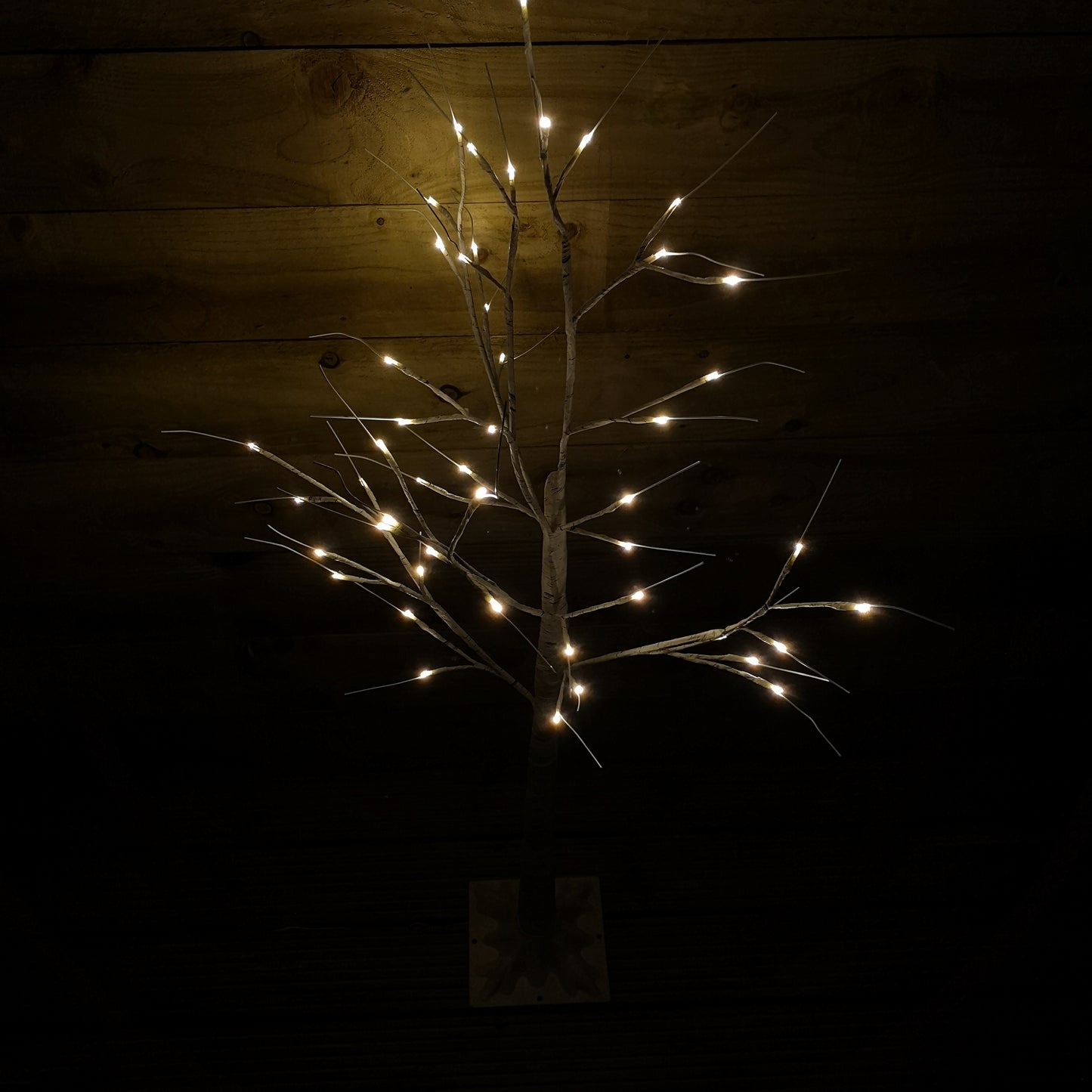 1.2m (4ft) Indoor Outdoor Christmas Lit Birch Tree with 48 Warm White LEDs