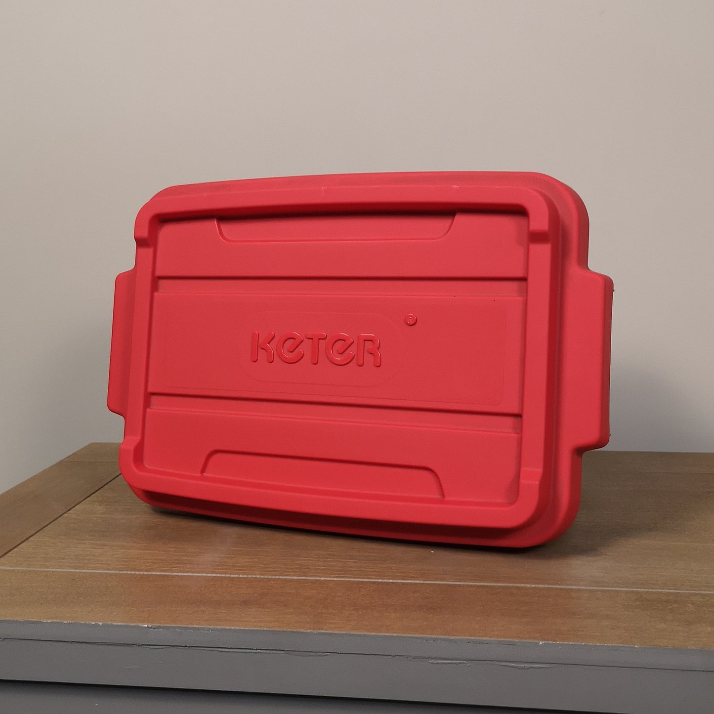 11L Black and Red Small Tuff Stackable Storage Box with Lid and Carry Handles