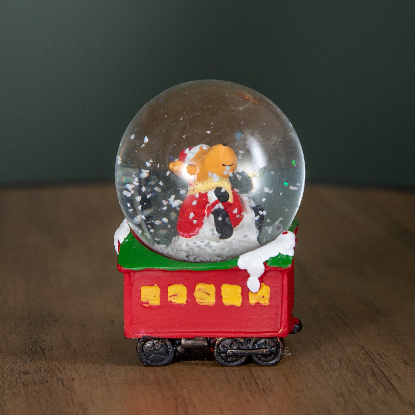 25cm All Aboard Santa's Train Christmas Snow Sphere Decoration
