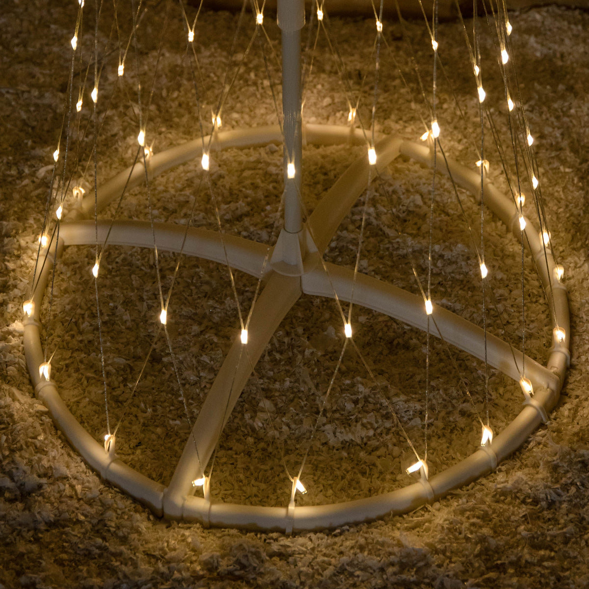 2.5m Light up Christmas Cone Tree with 320 Warm White LEDs and Timer Function