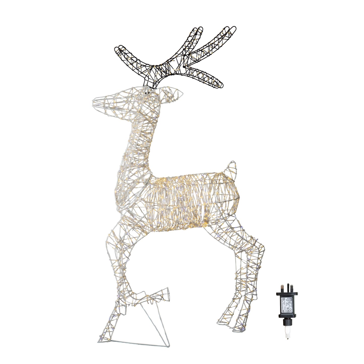 1.3m Light up FlexiBrights Christmas Reindeer with 1880 White and Warm White LEDs
