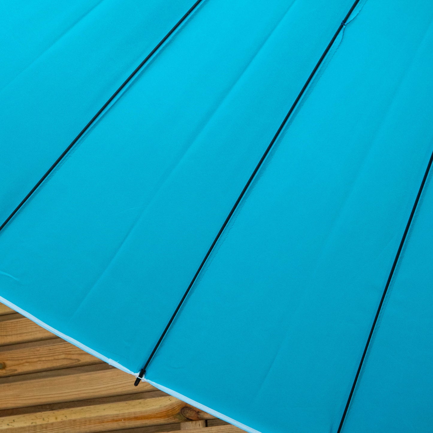 2.6m Aluminium Shanghai Garden Patio Sun Shade Parasol with Crank & Tilt in Turquoise
