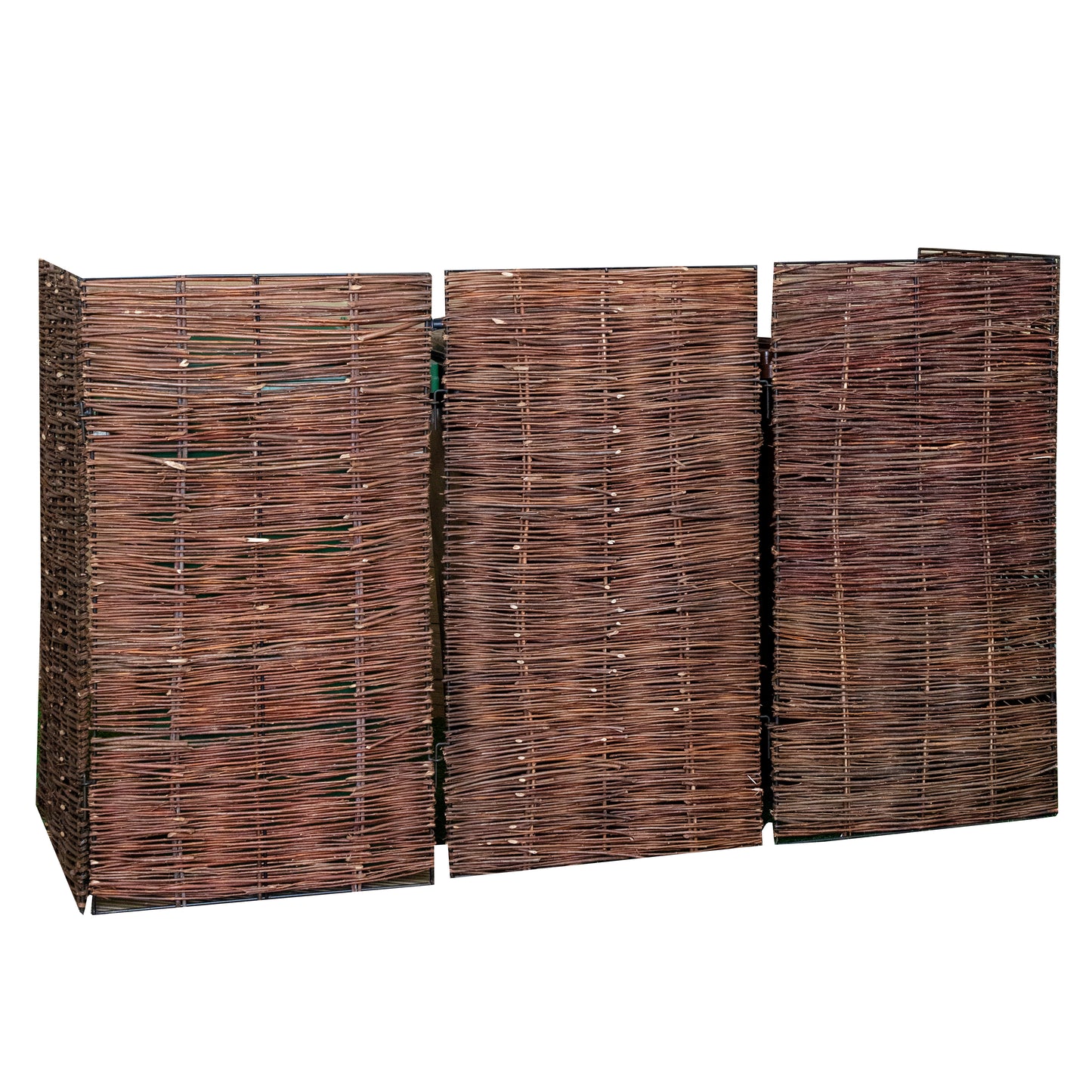 1.16m x 1.83m Triple Garden Patio Willow Wheelie Bin Screen Hideaway