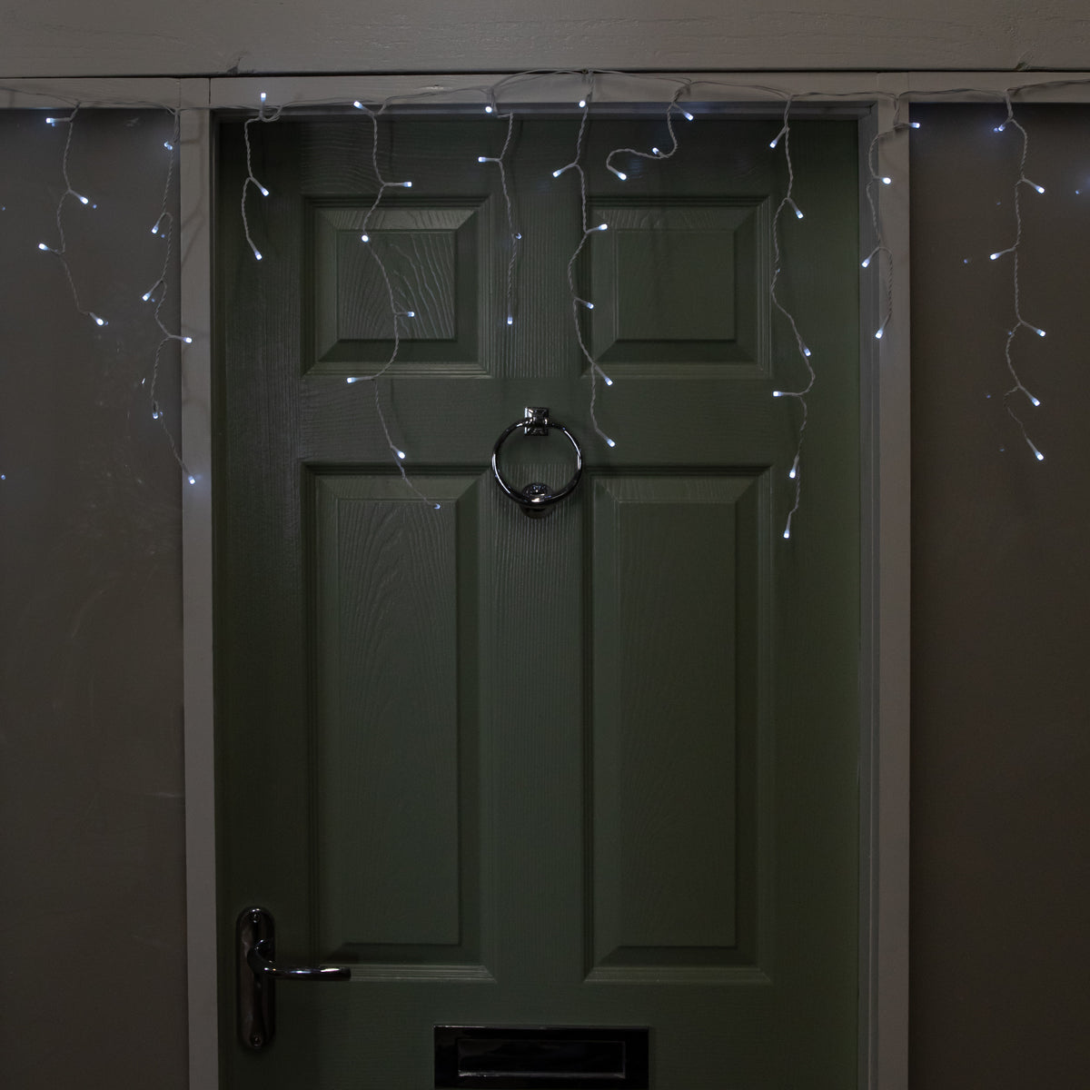 25m 1000 White LED Frosted Icicle Indoor Outdoor Christmas Lights with Timer