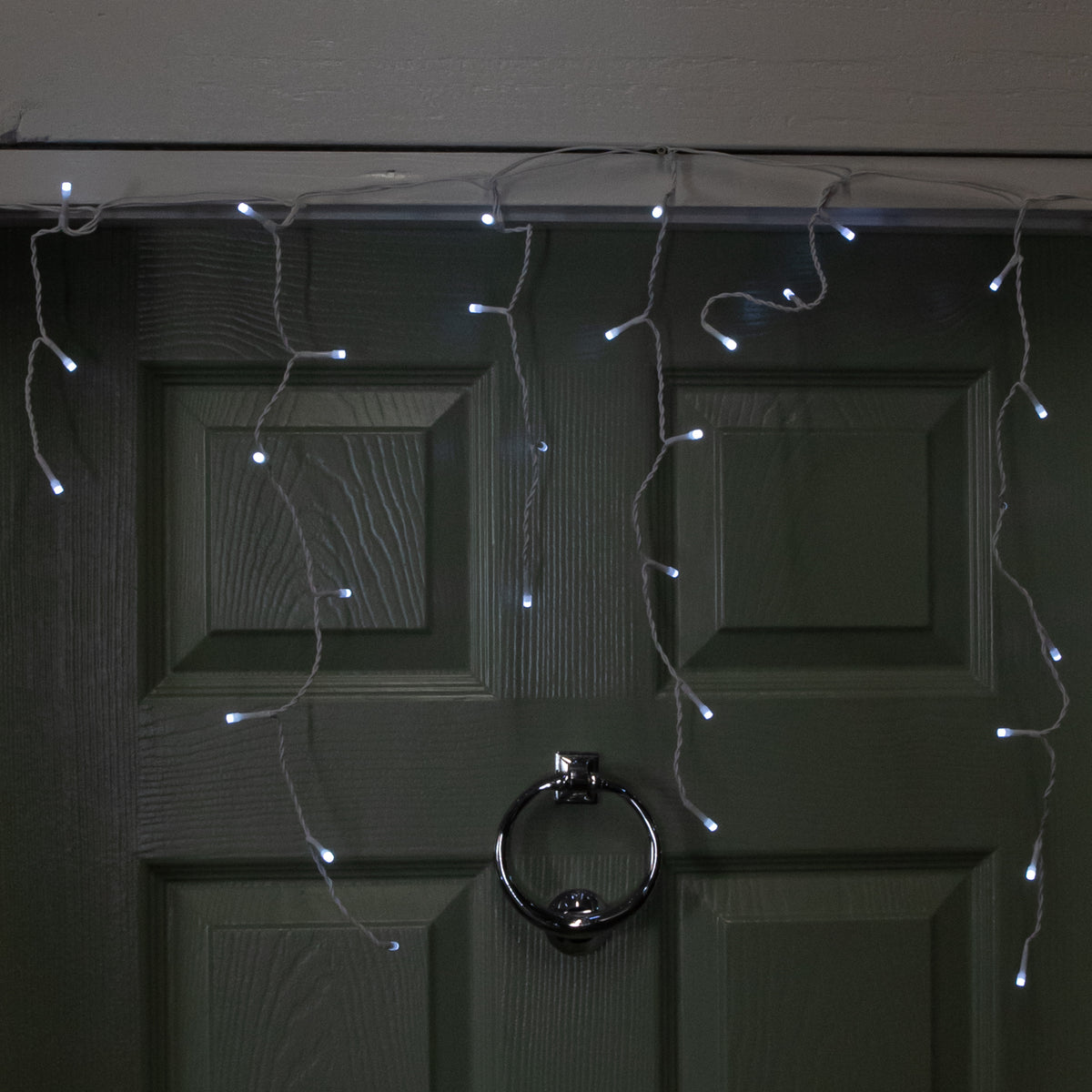 25m 1000 White LED Frosted Icicle Indoor Outdoor Christmas Lights with Timer