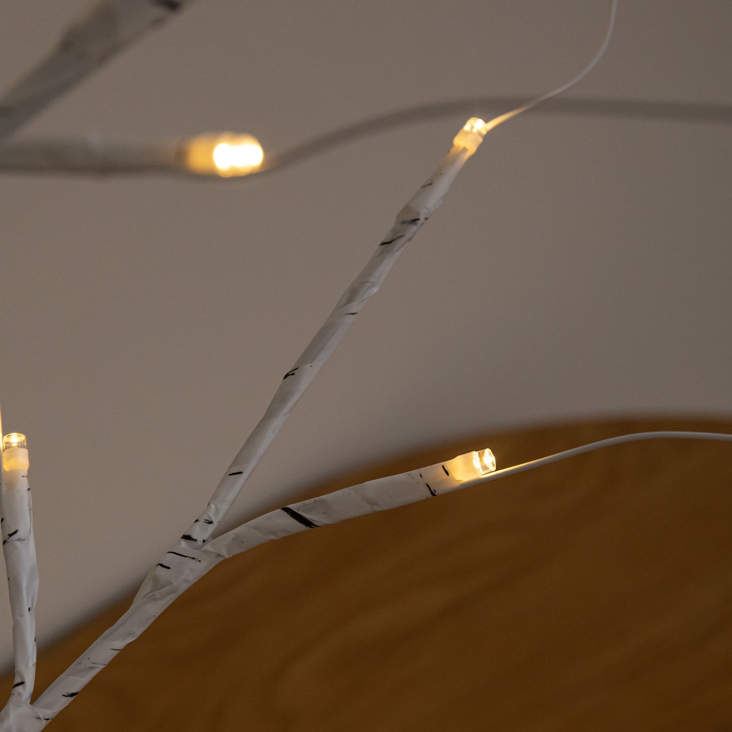 60cm Battery Powered Light Up Christmas Birch Tree with 24 Warm White LEDs