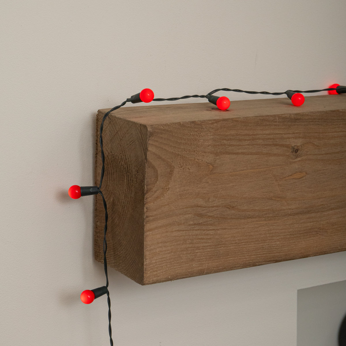 50 LED Pearl Berry Multi-Action Christmas String Lights in Red