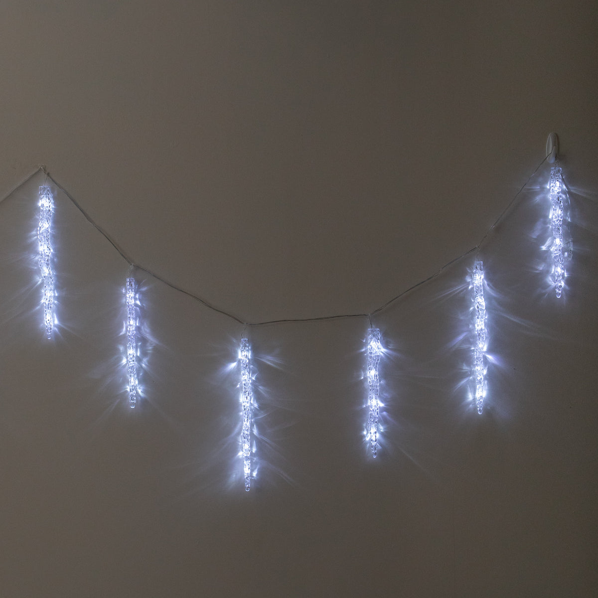3.6m 12 Connectable Christmas Icicle Lights with 60 Multi-Action LEDs