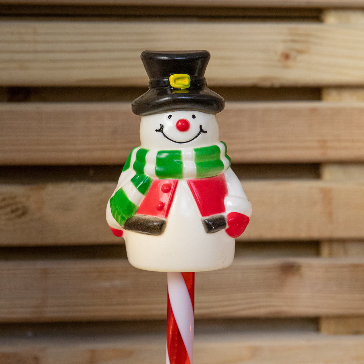 Set of 6 Frosty Snowman Christmas Path Lights with Warm White LEDs