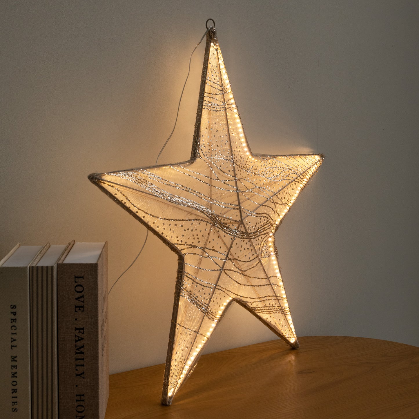 58cm Aura Star Light Up Christmas Decoration with 248 Warm White LEDs