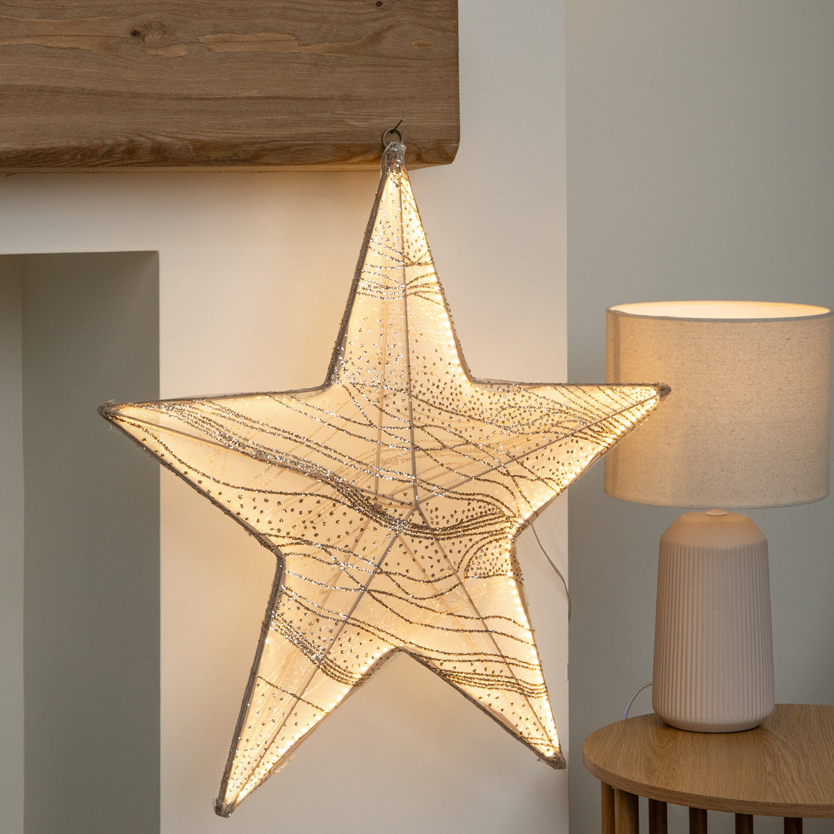 58cm Aura Star Light Up Christmas Decoration with 248 Warm White LEDs