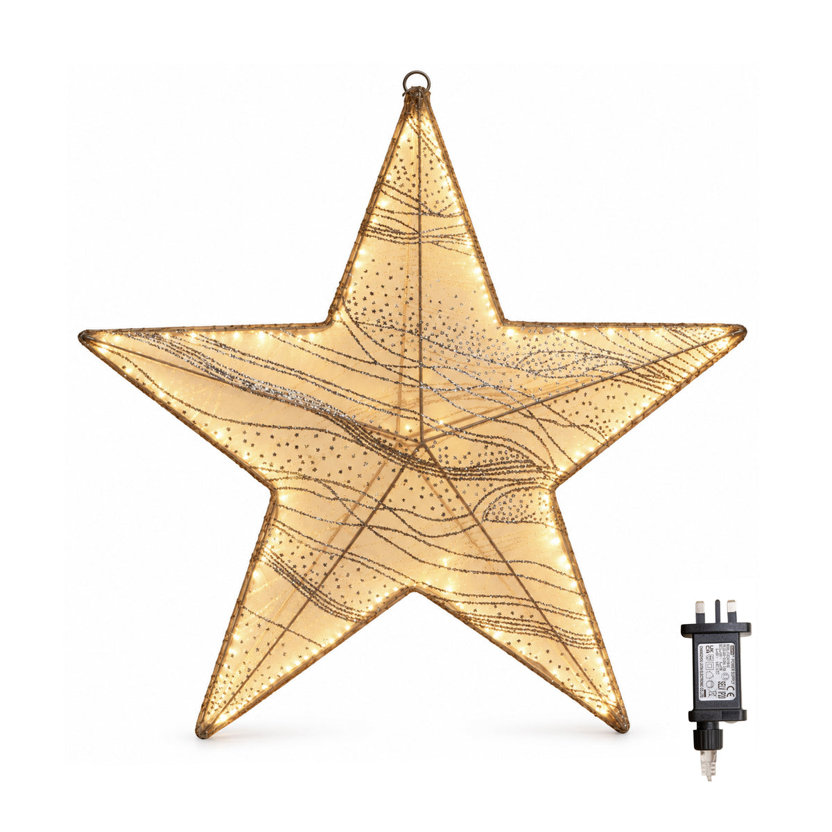 58cm Aura Star Light Up Christmas Decoration with 248 Warm White LEDs