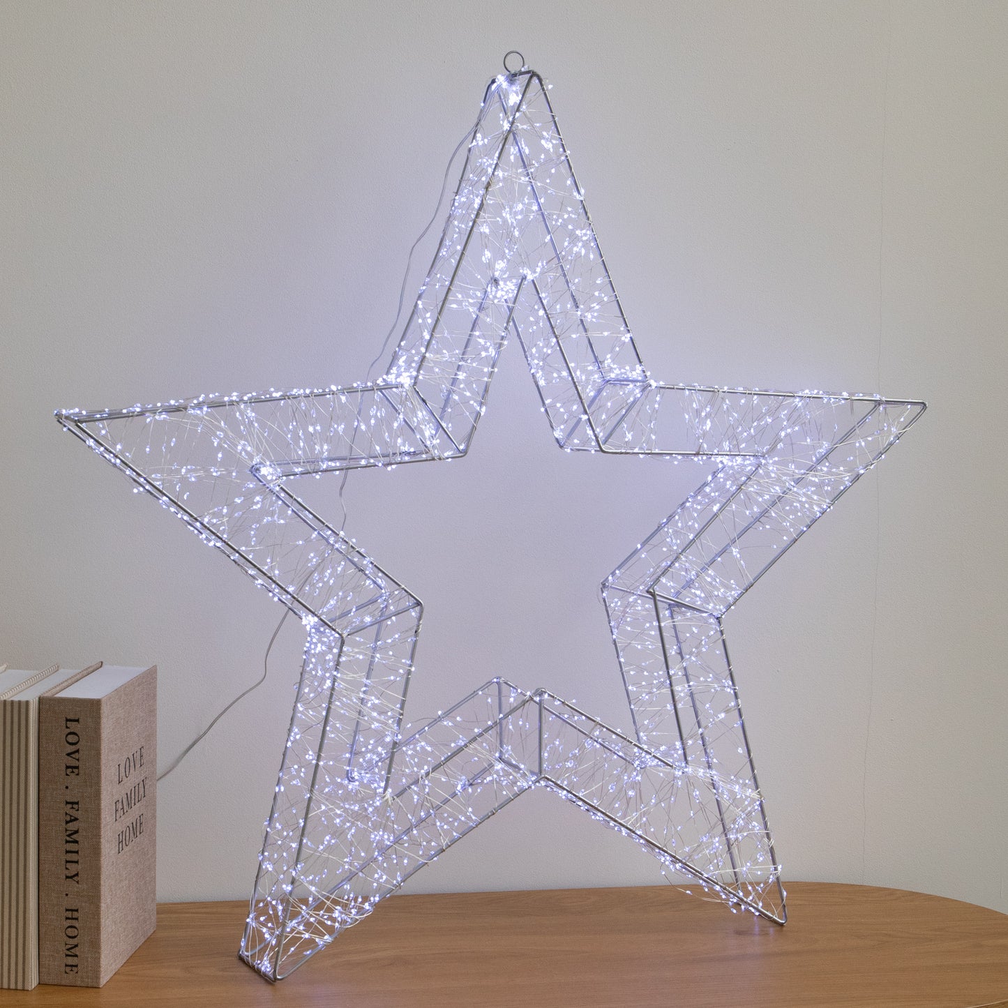 78cm Light up Galaxy Christmas Star with 2400 White LEDs & Timer