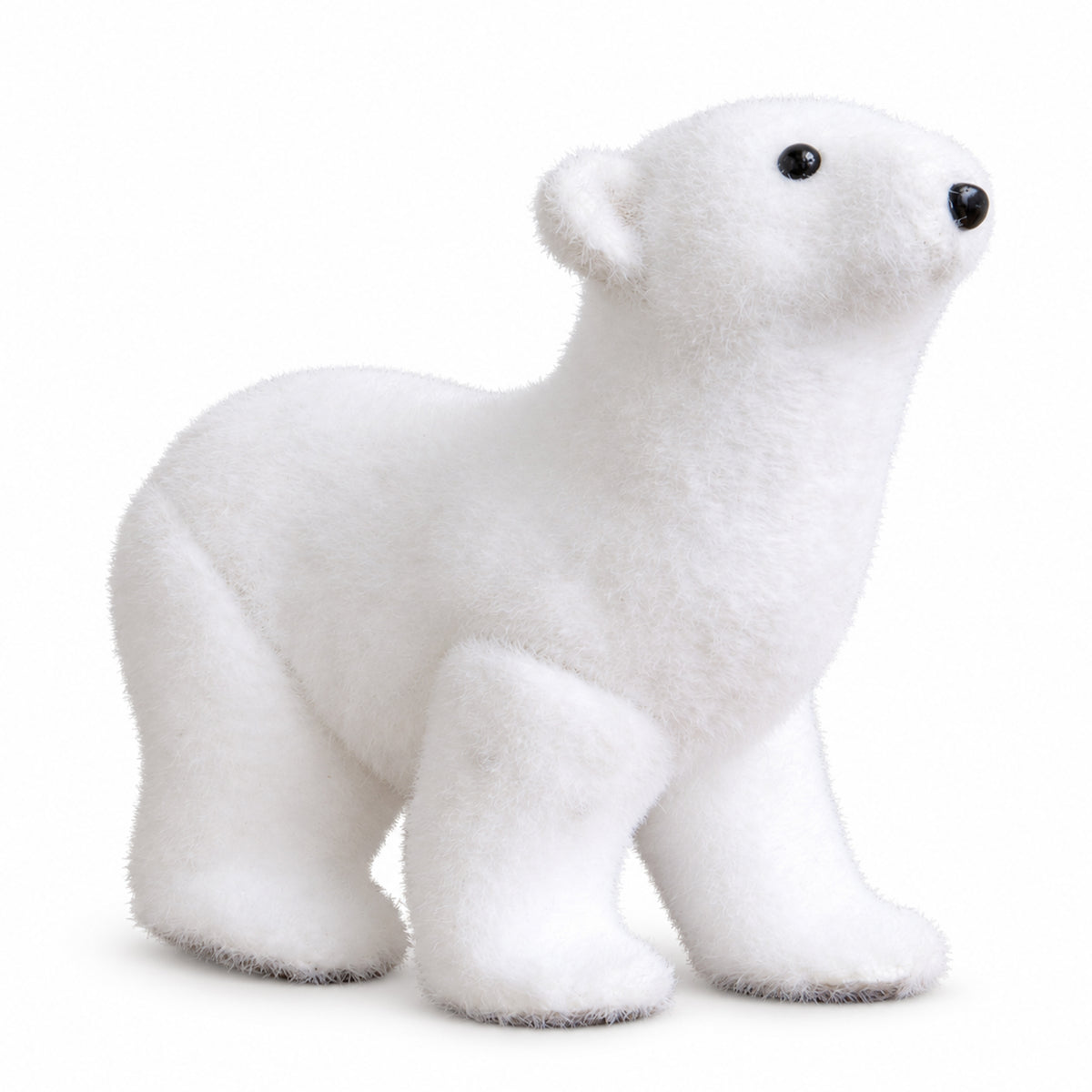 30cm Large Flocked Polar Bear Christmas Decoration