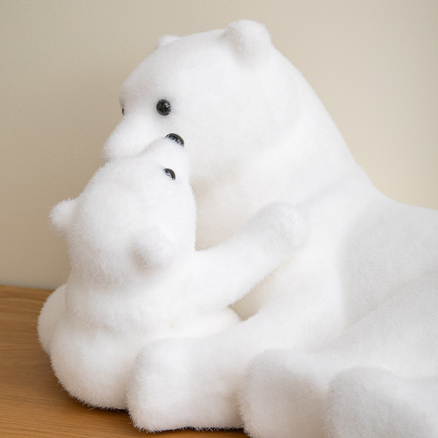 49cm Flocked Polar Bear & Cub Christmas Decoration