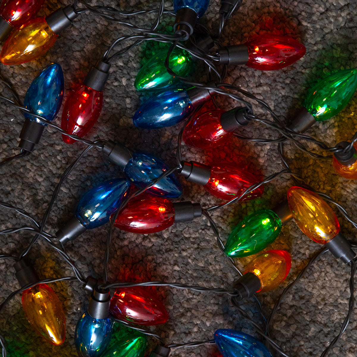 12m 120 LED Multi-Action Christmas String Lights in Multi-Coloured