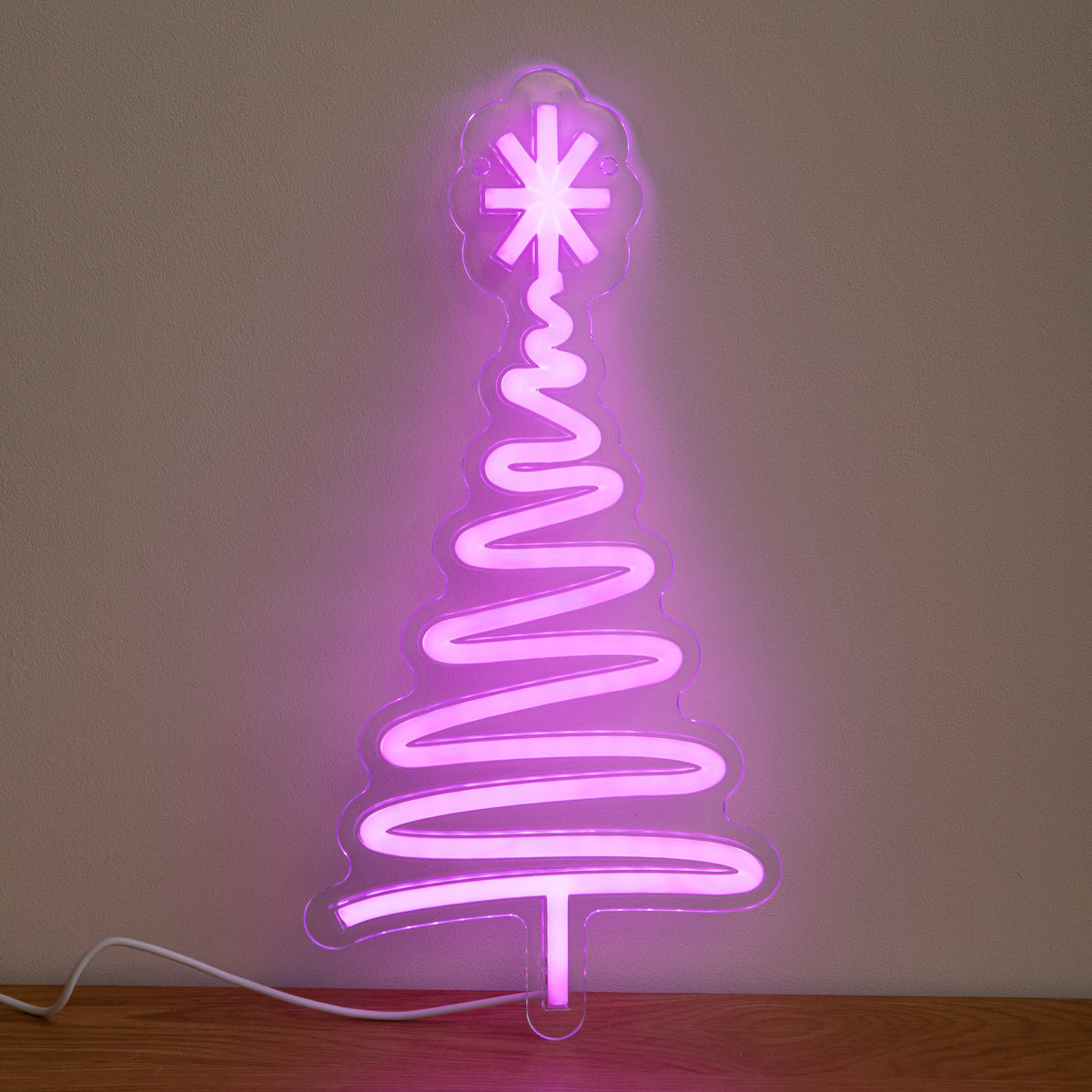 40cm USB Powered Neon Christmas Tree Light with Multi-Coloured LEDs