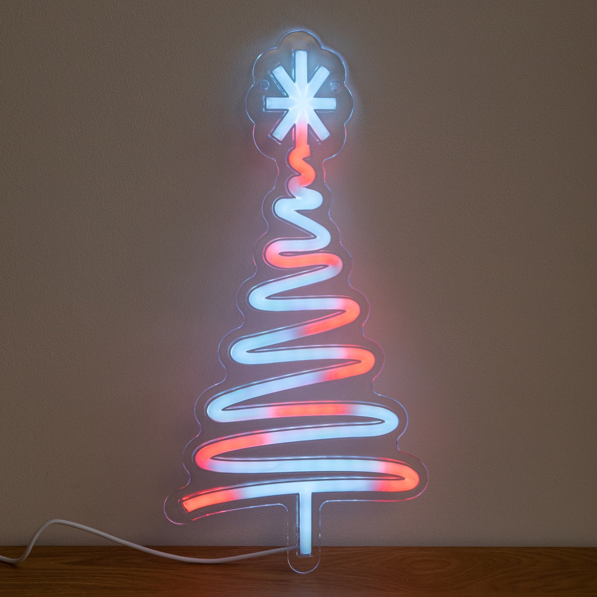 40cm USB Powered Neon Christmas Tree Light with Multi-Coloured LEDs