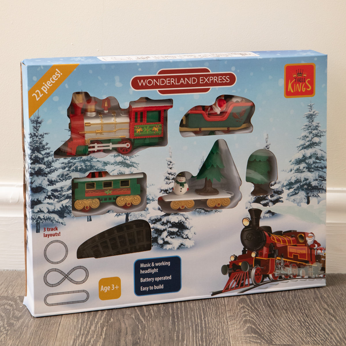 Christmas Musical Train Set with Lights & 3 Track Layouts