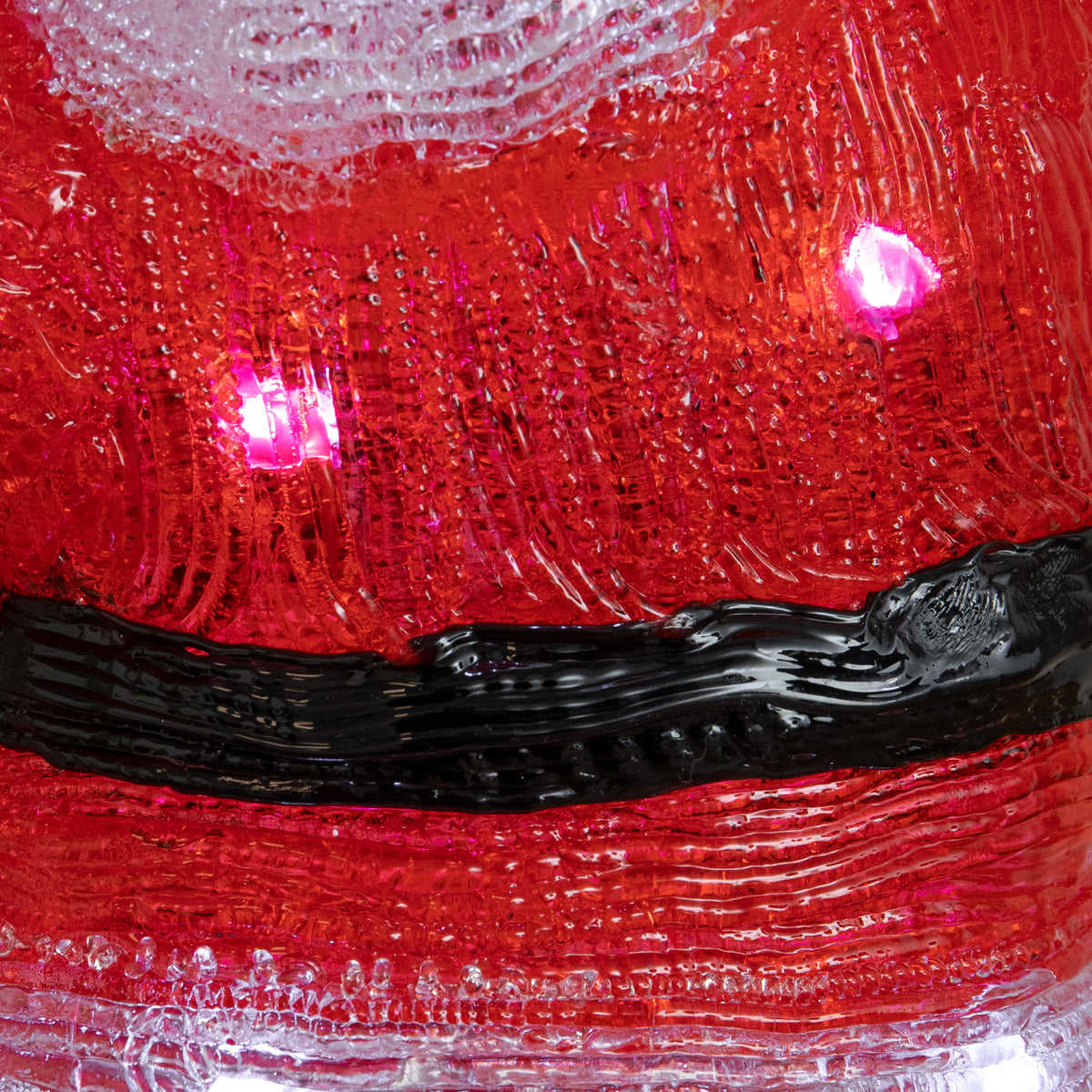 34cm Light Up Acrylic Ta-Da Santa Christmas Decoration with White LEDs