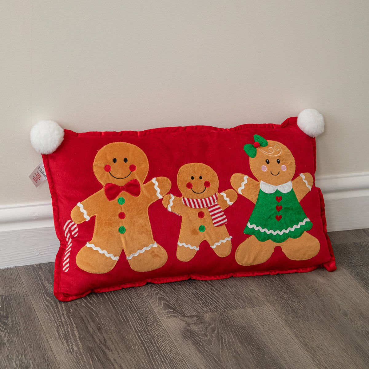 30cm x 55cm Gingerbread Family Christmas Decorative Cushion