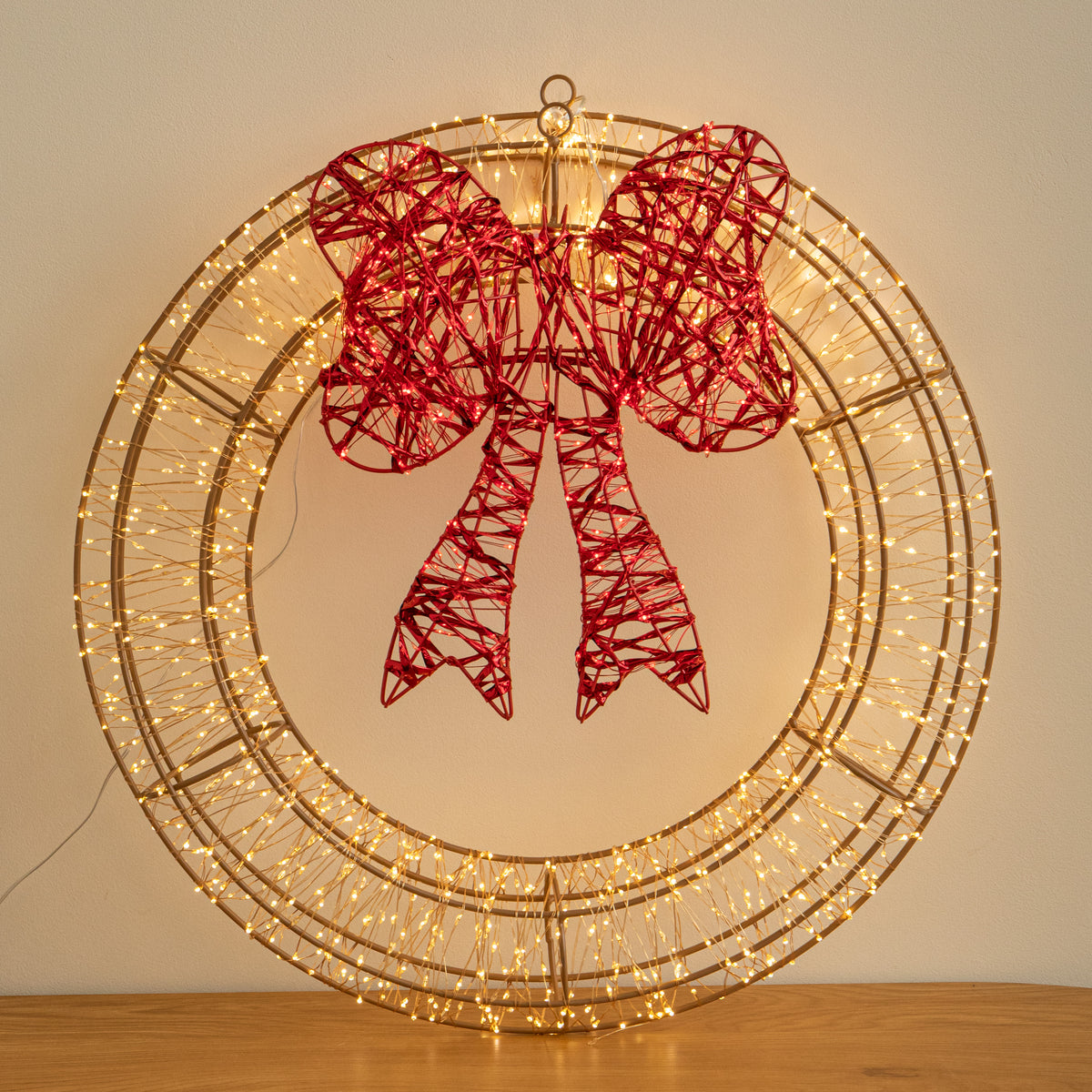 50cm Galaxy Christmas Light Up Decoration Wreath 1440 Warm White LEDs