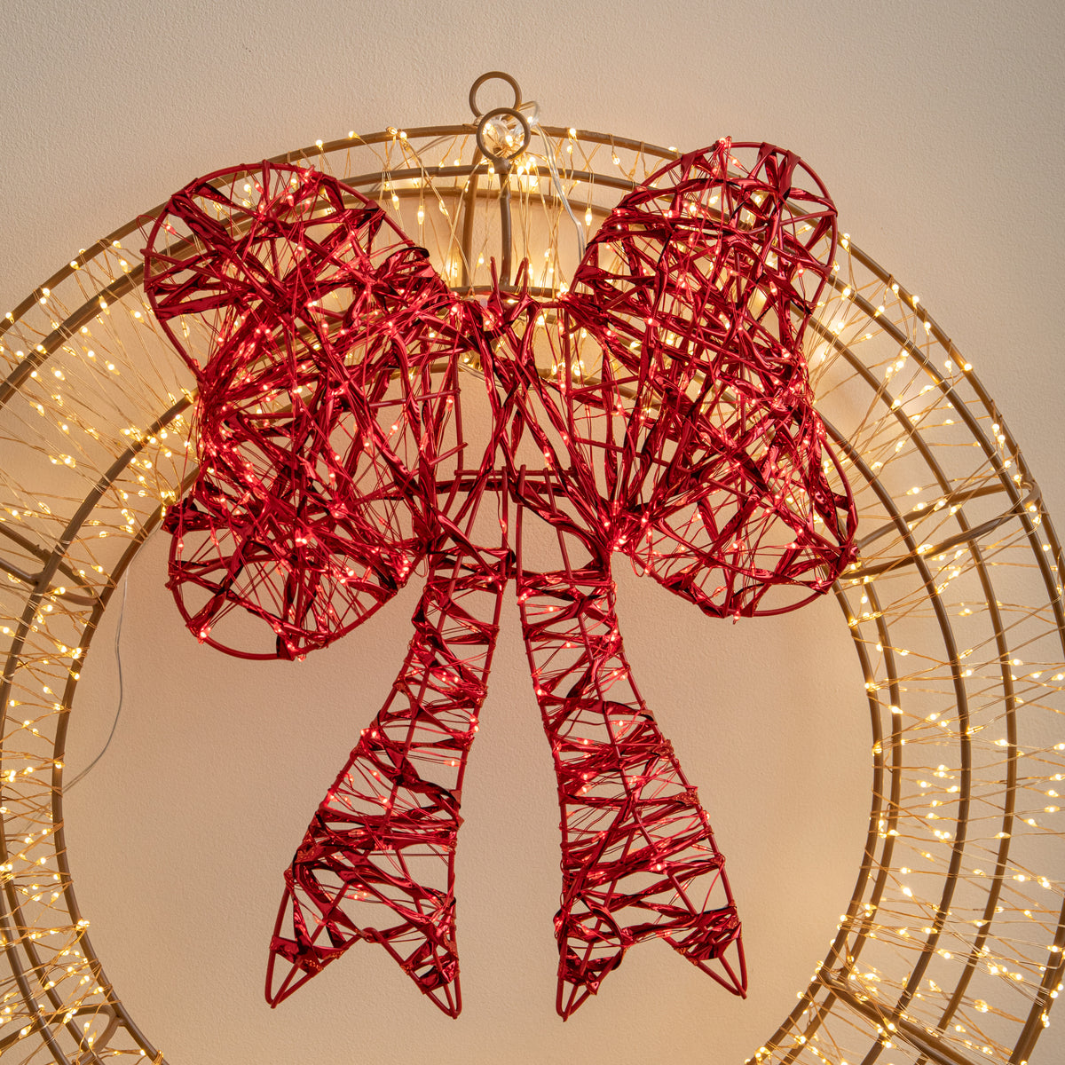 50cm Galaxy Christmas Light Up Decoration Wreath 1440 Warm White LEDs