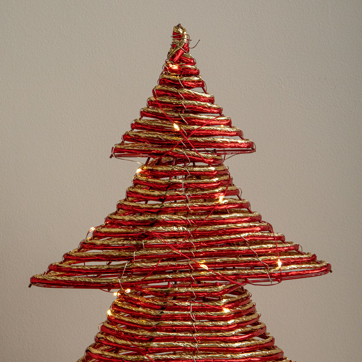 40cm Light Up Braid Christmas Tree with Warm White LEDs