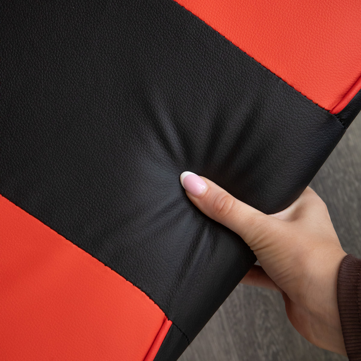 Ergonomic Gaming Chair with Footrest and Removable Pillows in Red