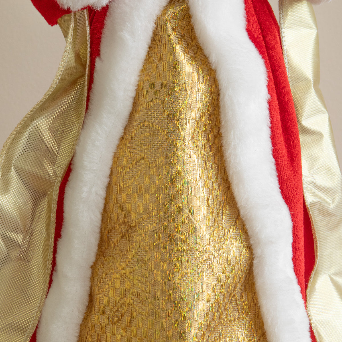 45cm Traditional Christmas Angel Tree Topper Decoration in Red