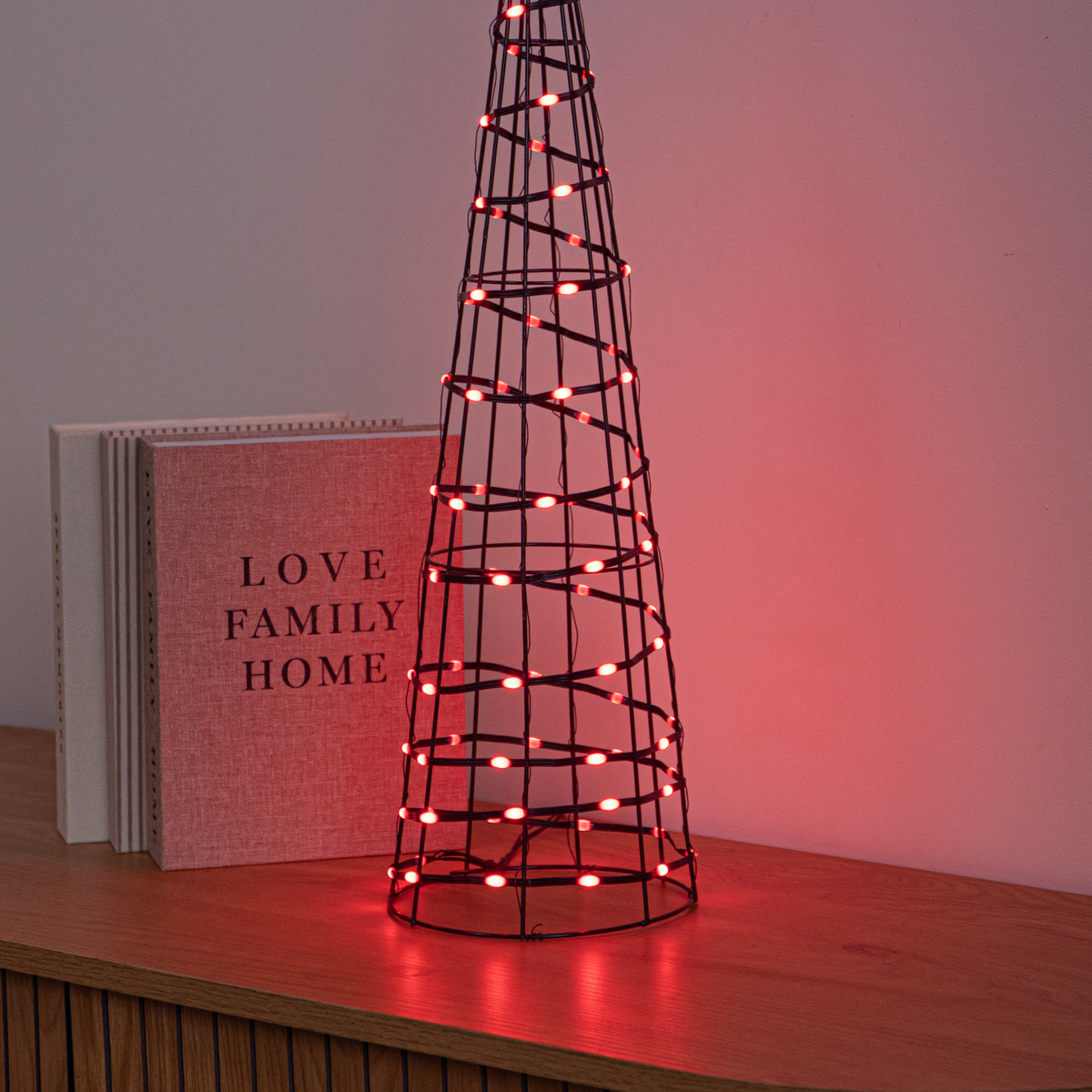 60cm Light up Black Christmas Cone with Remote Control & RGB LEDs