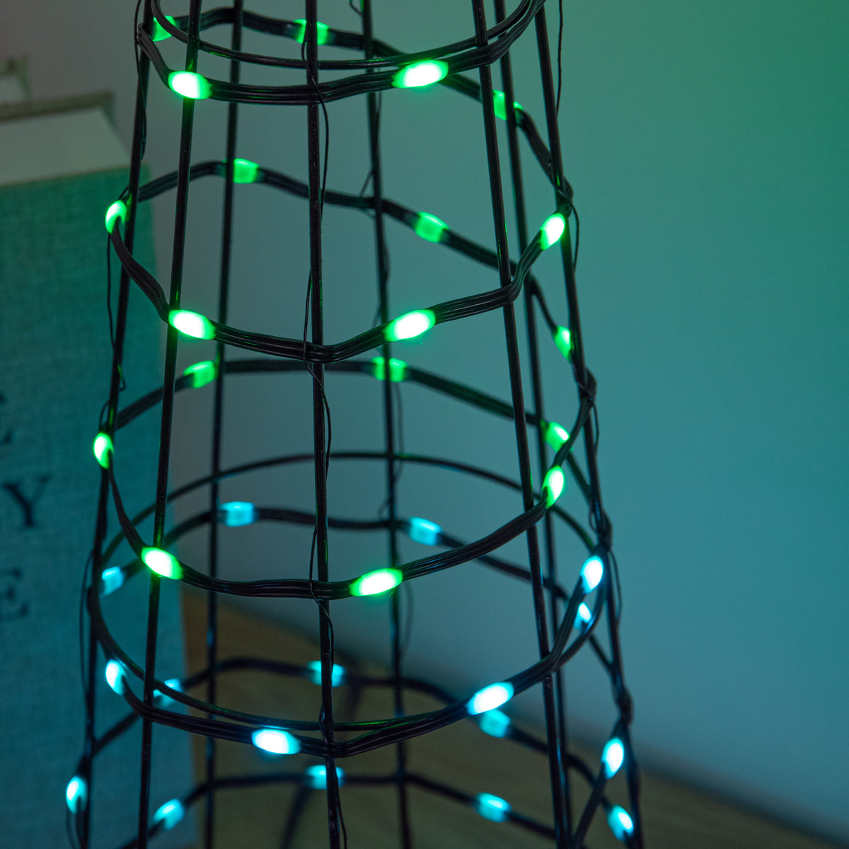 60cm Light up Black Christmas Cone with Remote Control & RGB LEDs