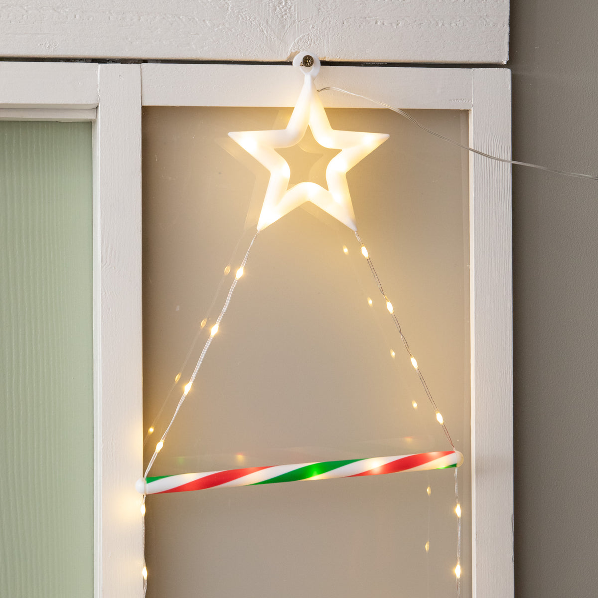 1.92m Light up Santa Climbing Ladder Christmas Decoration with LEDs