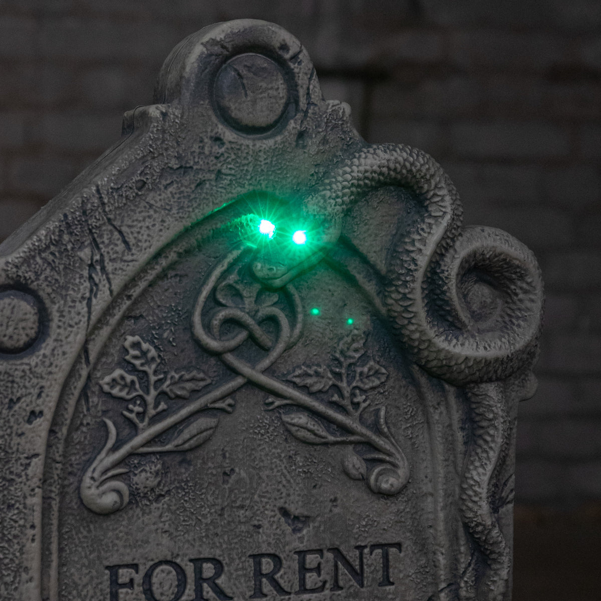 60cm (2ft) "For Rent" Halloween Graveyard Tombstone with LED Lights