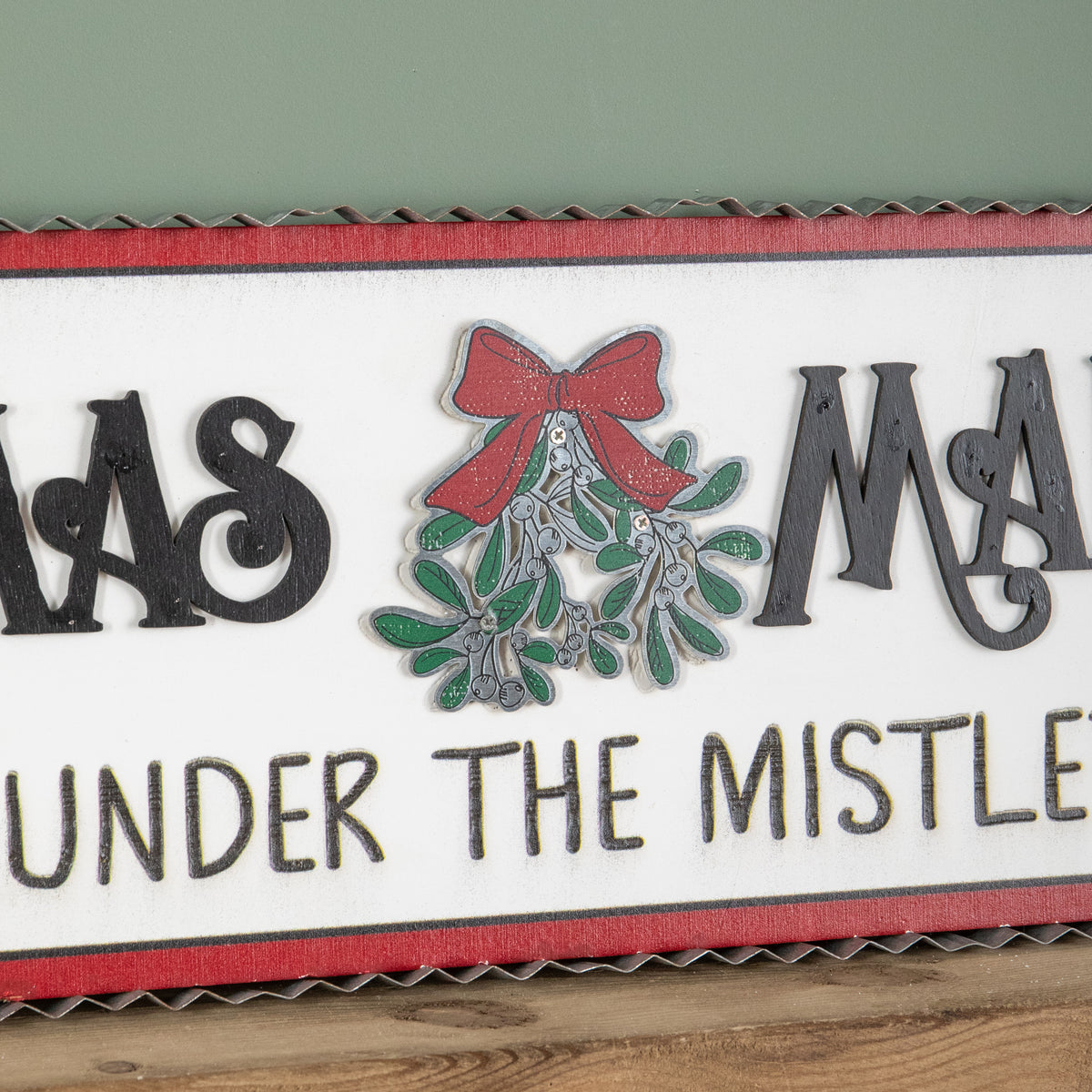 82cm Black and White Wooden Christmas Market Hanging Sign